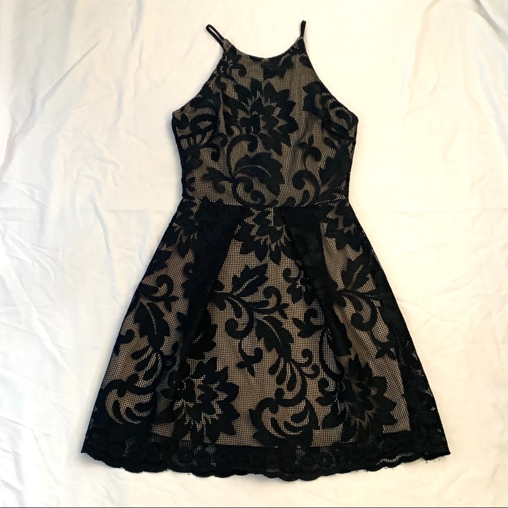 Black and Tan cocktail dress
